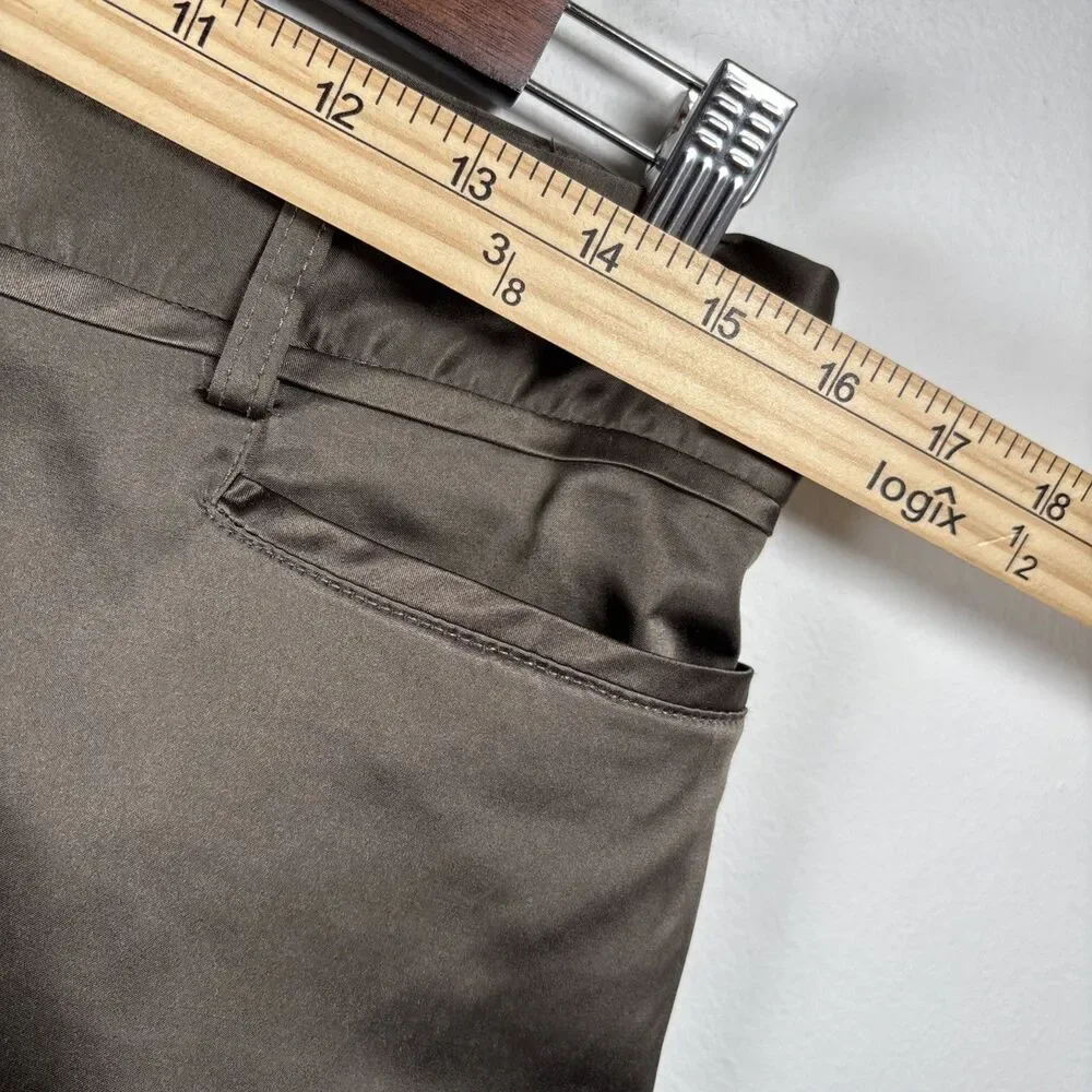Ingredients Women’s Capri Pants Size 10 Taupe Gray Stretch Cuffed Career Casual